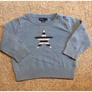 6M to 12M GUC GAP Blue Striped Star Sweater
